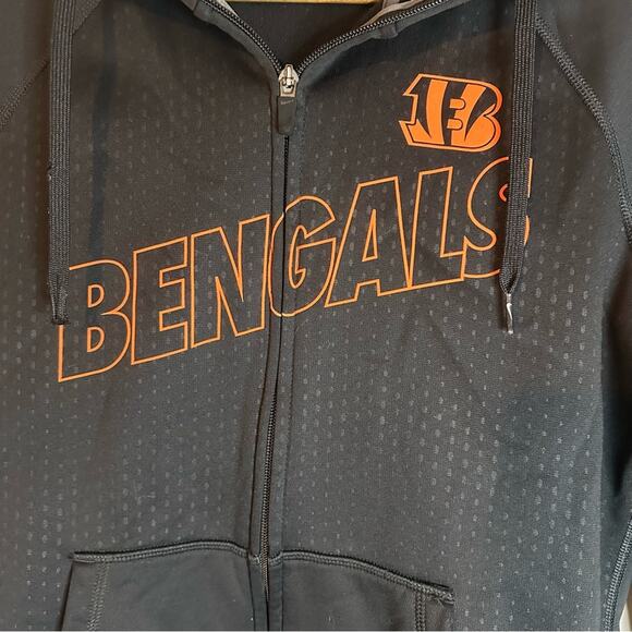 Nike NFL Apparel Thermafit Cincinnati Bengals Full Zip Hoodie Sweatshirt Sz M - Picture 3 of 9